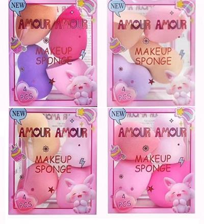 AMOUR Makyaj Süngeri Armut 4Lü