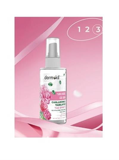 Dermokil Doğal Gül Suyu Canlandırıcı Tazeleyici Yüz Spreyi 50ml