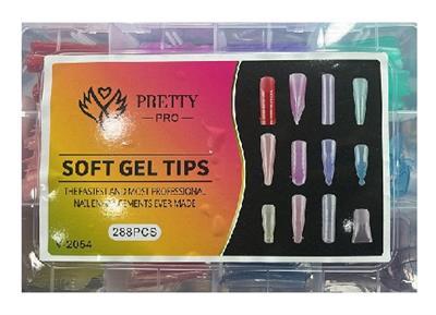 Gold Pretty Soft Gel Tips 288li Renkli V-2054