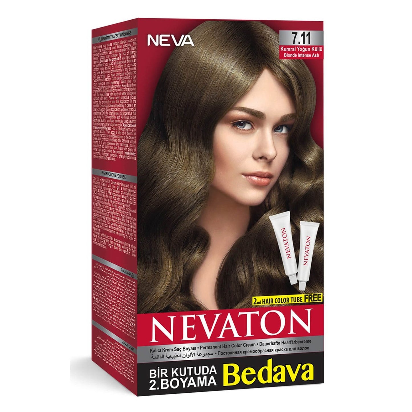 Nevaton Saç Boya Set Kumral Yoğun Kahve 7.11