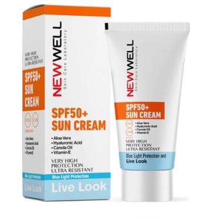 New Well Güneş Kremi Mavi Işık Live Look 50gr
