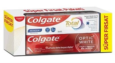 Colgate Diş Macunu 50 ML Total Beyaz + Optik Parlak Beyaz