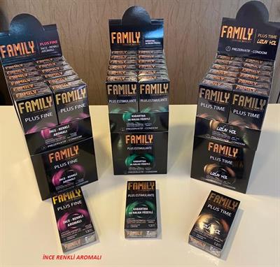 Family Prezervatif Plus Fİne*İnce Renkli Aromalı
