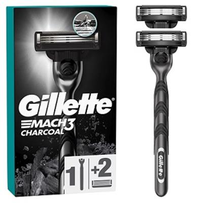 Gillette Mach 3 Makine Charcoal +2 Yedek
