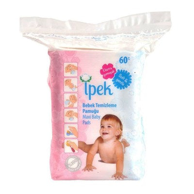 İpek Maxi Bebek Temizleme Pamuğu 60lı