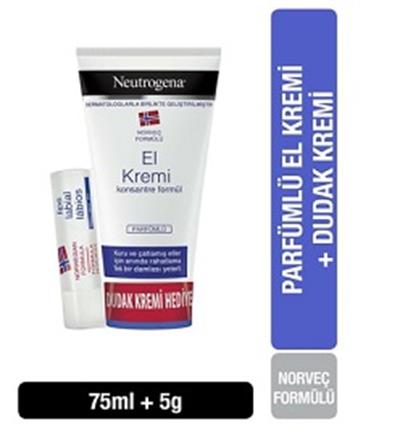 Neutrogena El Kremi Parfümlü 75ml + Dudak Kremi