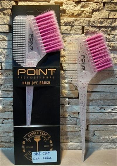 Point Saç Boya Fırçası Taraklı Pembe 028